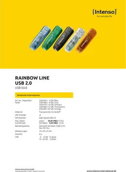 8GB / USB 2.0 RAINBOW (4 / 4)
