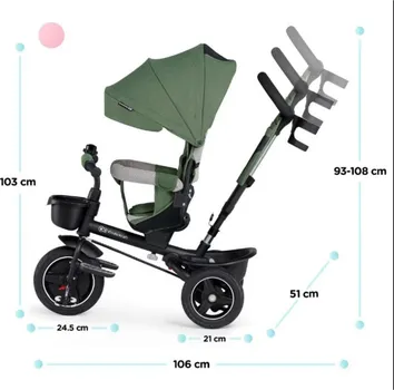 KINDERKRAFT TRICIKL SPINSTEP GREEN 31777 (14 / 16)