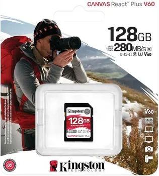 KINGSTON CANVAS REACT PLUS 128GB / SD MEMORY CARD UHS-II (1 / 3)