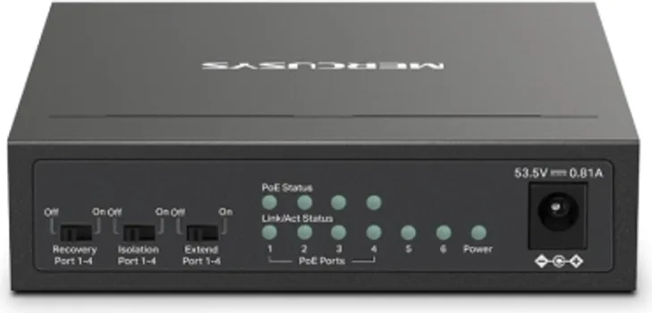 MERCUSYS MS106LP 6-PORT 10/100 MBPS DESKTOP SWITCH WITH 4-PORT POE (3 / 3)