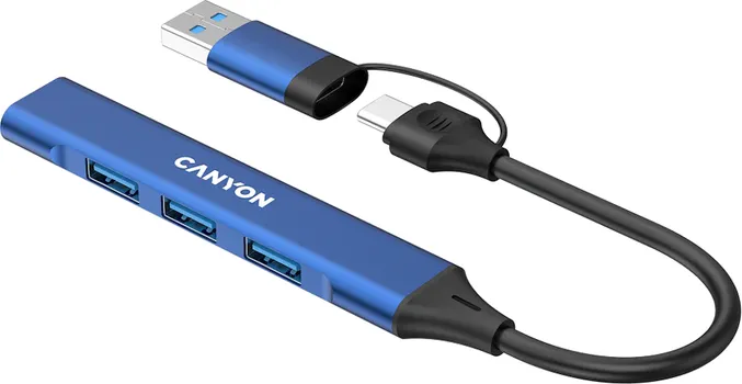 CANYON HUB DS-02 4IN1 USB-A/C BLUE (3 / 5)