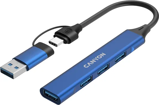 CANYON HUB DS-02 4IN1 USB-A/C BLUE (4 / 5)