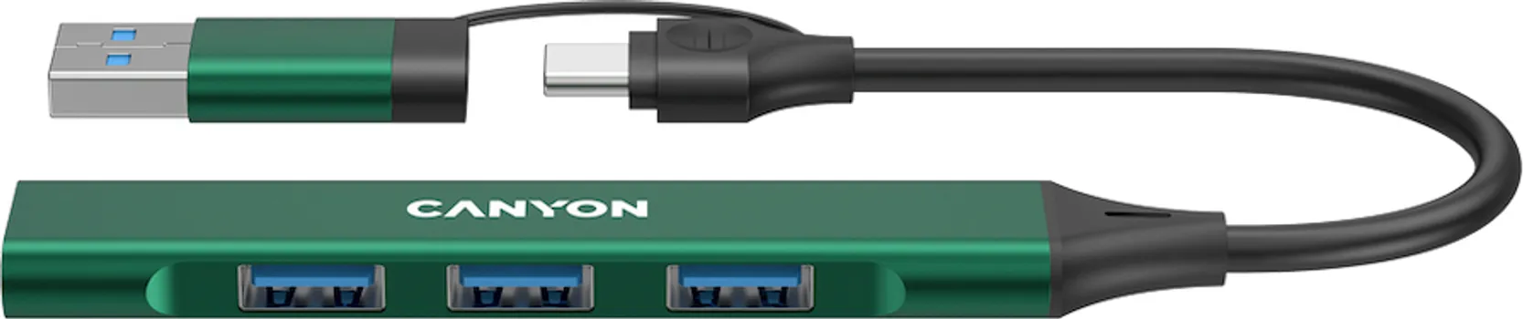 CANYON HUB DS-02 4IN1 USB-A/C GREEN (2 / 5)