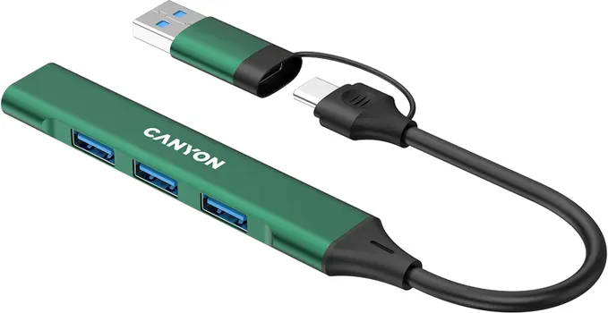 CANYON HUB DS-02 4IN1 USB-A/C GREEN (4 / 5)