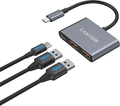 CANYON HUB DS-3 3IN1 USB-C DARK GREY (3 / 5)