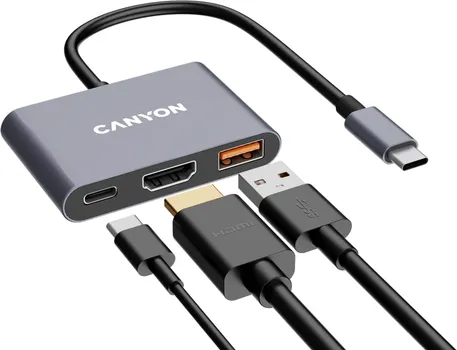 CANYON HUB DS-4 3IN1 USB-C GREY (3 / 5)