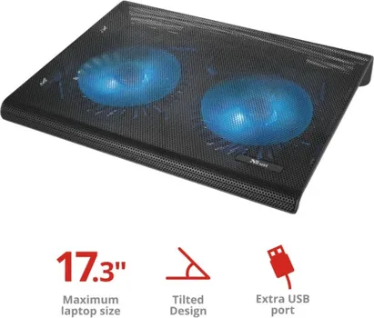 TRUST AZUL STALAK ZA LAPTOP SA DVA RASHLADNA VENTILATORA, 17.3 (2 / 4)