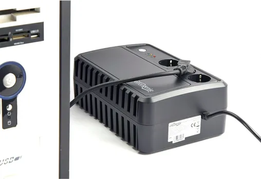 GEMBIRD UPS EG-UPS-3SDT600-01, DESKTOP , 600 VA, 360 W (1 / 3)