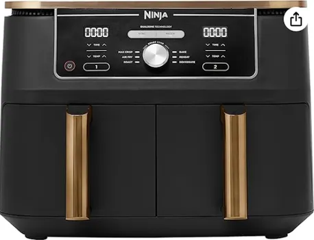 NINJA DVOZONSKA FRITEZAKAPAC.9.5L, 6 FUNK. KUHANJADO 75% BRZE, TEZIN (1 / 5)