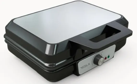 TESLA WAFFLE TOSTER WM200BXSNAGA 1000 W HLADNA RUČKA NADODIR PLOČE (1 / 5)