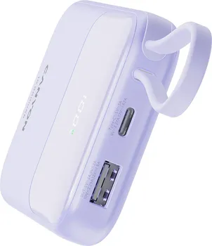 CANYON POWER BANK ONPOWER 101 BUILT-IN CABLE 10000 MAH PD22.5W PURPL (4 / 8)