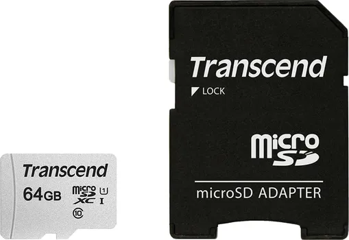 TRANSCEND 64GB / MICRO SD / CLASS 10 + ADAPTER SD (1 / 2)
