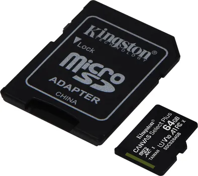 KINGSTON 64GB / MICRO SD / CLASS 10 UHS-I CANVAS PLUS + ADAPTER (2 / 3)