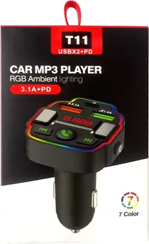 BLUETOOTH FM TRANSMITER T11 3.1A+PD RGB AMBIENT (1 / 1)