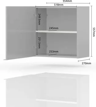 SAGA VISEĆA KOMODA VK55-1K/ONYX (2 / 3)