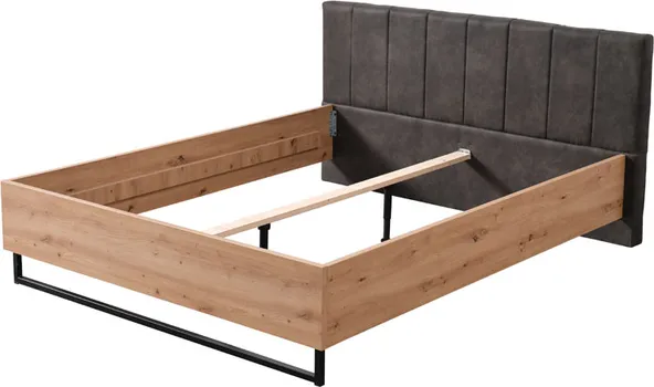 SAGA KREVET SARDINIA 160X200CM ARTISAN HRAST, CRNA, ŠTOF (2 / 4)