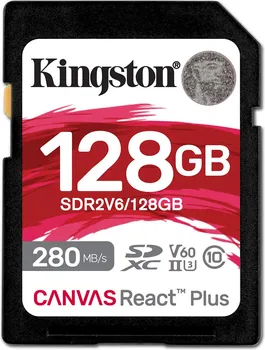 KINGSTON CANVAS REACT PLUS 128GB / SDXC / UHS-II / CLASS 10 / V60 (1 / 5)