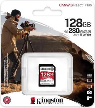 KINGSTON CANVAS REACT PLUS 128GB / SDXC / UHS-II / CLASS 10 / V60 (4 / 5)