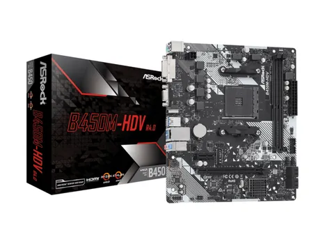 ASROCK MB B450M-HDV R4.0AMD B450AM42XDDR4VGA,DVI,HDMI,MICRO ATX (1 / 2)