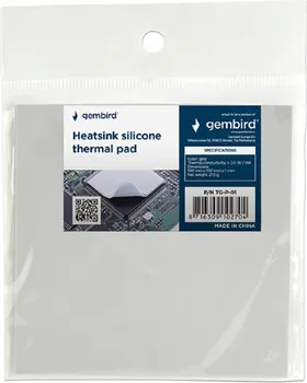 GEMBIRD THERMAL PAD HEATSINK SILICONE TG-P-01, 100X100X1 MM (1 / 1)