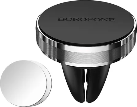 BOROFONE UNIVERZALNI MAGNETNI AUTO DRŽAČ NOSAČ ZA MOBITEL BH8 AIR OUTLET MAGNETIC IN-CAR SILVER (1 / 1)