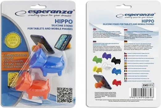 ESPERANZA MINI DRŽAČ ZA MOBITEL/SMARTPHONE HIPPO, VAKUM, RANDOM COLOR, 2 KOMADA, EMS111 (2 / 2)