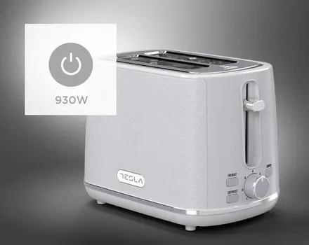 TESLA TOSTER TS400GX, 930 W HLADAN NA DODIR 7 PODESIVIH NIVOA PEČENJA 7 PODESIVIH NIVOA PEČENJA (TOSTER TS400GX930 W HLADAN NA DODIR 7 PODESIVIH NIVOA PEČENJA) (1 / 4)