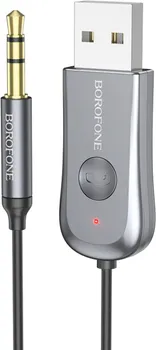BOROFONE BLUETOOTH AUDIO RECEIVER SA KABLOM 1,2M BC44 SOUL CAR AUX 3,5MM METAL GRAY (1 / 1)