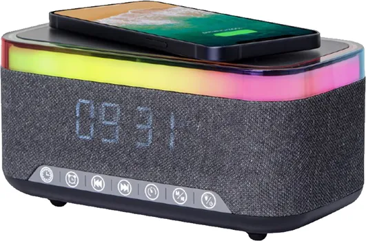 GEMBIRD DIGITAL CLOCK WITH SPEAKER [WIRELESS / CHARGER / BLUETOOTH] (1 / 5)