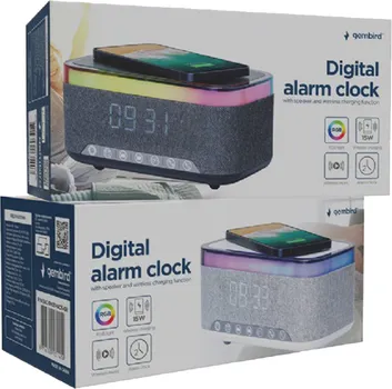 GEMBIRD DIGITAL CLOCK WITH SPEAKER [WIRELESS / CHARGER / BLUETOOTH] (5 / 5)