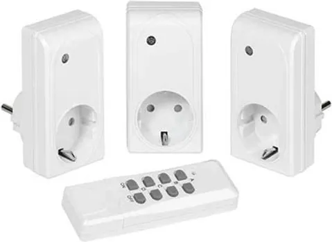 VIVANCO SET OD TRI UTIČNICE + WIRELESS REMOTE SA RF KONTROLOM, 1000W, WHITE 26551 (1 / 2)