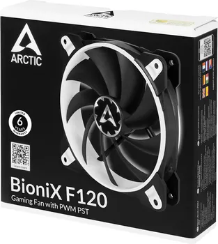 ARCTIC BIONIX F120 PWM PST FAN, 120MM, WITH CABLE SPLITTER, BLACK-WHITE (VENTILATOR 120MM BIONIX F120 PWM PST) (1 / 2)