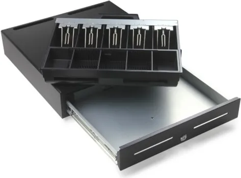5B5C CASH DRAWER RJ11, 2 CHECK SLOTS, 3 POSITION LOCK, SIZE 460X420X100MM, COLOR BLACK, GROSS WEIGHT 9,5KG (GSAN LADICA ZA NOVAC GS-460) (4 / 5)