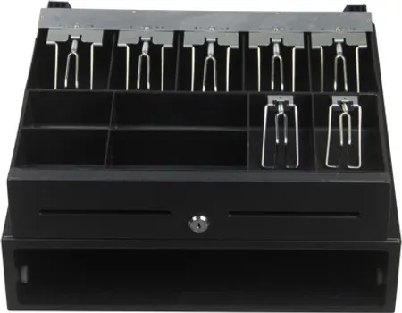 7B4C CASH DRAWER RJ11, 2 CHECK SLOTS, SIZE 410X418X110MM, COLOR BLACK, WEIGHT 5,5KG (GSAN LADICA ZA NOVAC GS-410B) (3 / 3)