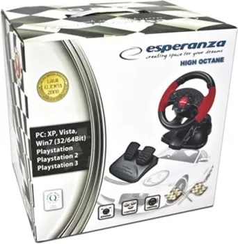 ESPERANZA 13 ACTION BUTTONS, DIRECTIONAL KEYPAD, DIGITAL DUMBBELL IDEAL FOR SHIFT IN RACING GAMES, VIBRATION FORCE EFFECT, ROTATION OF STEERING WHEEL 180 DEGREES, MULTI-INTERFACE: PSX, PS / 2, PS / 3, PC USB, COMPATIBLE WITH WINDOWS VISTA / WIN 7 32/64 (VOLAN HIGH OCTANE EG103 PC/PS3) (3 / 3)