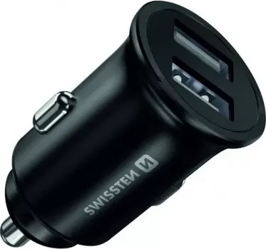 SWISSTEN CAR CHARGER 2X USB 4,8A METAL BLACK (1 / 1)