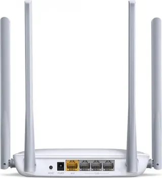 300MBPS, 4X5DBI FIXED OMNI DIRECTIONAL ANTENNAS, 4X10/100MBPS LAN PORTS,1X10/100MBPS WAN PORT,IEEE 802.11N, IEEE 802.11G, IEEE 802.11B, 2.4GHZ, CE, ROHS (MERCUSYS MW325R WIRELESS ROUTER) (1 / 3)
