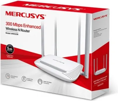 300MBPS, 4X5DBI FIXED OMNI DIRECTIONAL ANTENNAS, 4X10/100MBPS LAN PORTS,1X10/100MBPS WAN PORT,IEEE 802.11N, IEEE 802.11G, IEEE 802.11B, 2.4GHZ, CE, ROHS (MERCUSYS MW325R WIRELESS ROUTER) (3 / 3)