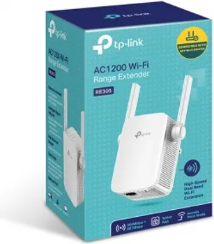 AC1200 WI-FI RANGE EXTENDER, WALL PLUGGED, 867MBPS AT 5GHZ + 300MBPS AT 2.4GHZ, 802.11AC/A/B/G/N, 1 10/100M LAN, WPS BUTTON, 2 FIXED ANTENNAS, RANGE EXTENDER/AP MODE, INTELLIGENT SIGNAL LIGHT, ACCESS CONTROL, LED CONTROL, TETHER APP (ACCESS POINT TP-LINK RE305 AC1200 RANGE EXTENDER) (2 / 2)