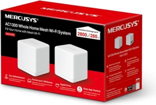 EEE 802.11 A/N/AC 5 GHZ, IEEE 802.11 B/G/N 2.4 GHZ, WIFI SPEEDS 867 MBPS ON 5 GHZ, 400 MBPS ON 2.4 GHZ, TRANSMISSION POWER 2.4 GHZ 20DBM (EIRP), 5 GHZ 23DBM (EIRP), WIRELESS SECURITY WPA-PSK/WPA2-PSK, MESH PROTOCOL 802.11K/V/R, 2× GIGABIT PORTS PER HALO UNIT (WAN/LAN AUTO-SENSING) (MERCUSYS HALO H30G (2-PACK) AC1300 WHOLE HOME MESH WI-FI SYSTEM) (3 / 3)