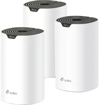 AC1900 WHOLE HOME MESH WI-FI SYSTEMSPEED: 600 MBPS AT 2.4 GHZ +1300 MBPS AT 5 GHZSEPC: 3× INTERNAL ANTENNAS, 3× GIGABIT PORTS (WAN/LAN AUTO-SENSING)FEATURE: DECO APP, ROUTER/AP MODE, IPV6, IPTV, PARENTAL CONTROLS, QOS, MU-MIMO, BEAMFORMING, ALEXA (ACCESS POINT TP-LINK DECO S7 AC1900 3-PACK) (2 / 4)