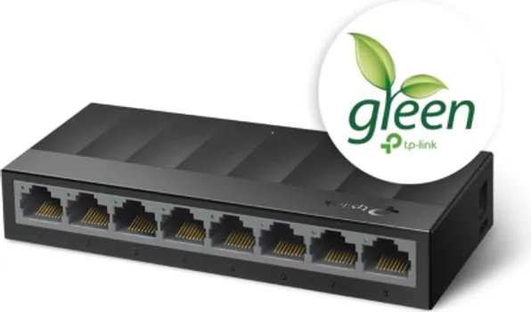 LITEWAVE 8-PORT GIGABIT DESKTOP SWITCH, 8 GIGABIT RJ45 PORTS, DESKTOP PLASTIC CASE (SWITCH TP-LINK LS1008G 8-PORT GIGABIT) (1 / 4)