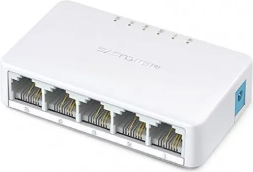 5X 10/100MBPS PORTS, IEEE 802.3, IEEE 802.3U, IEEE 802.3X, FANLESS, 10/100MBPS AT HALF DUPLEX, 20/200MBPS AT FULL DUPLEX, AUTO-NEGOTIATION, AUTO-MDI/MDIX (SWITCH MERCUSYS MS-105 5-PORT 5/10/100) (1 / 1)
