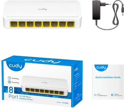 (CUDY 8-PORT 10/100 MBPS DESKTOP SWITCH) (2 / 2)