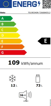 BEKO TS 190340 N 73L / 12L