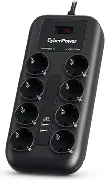CYBERPOWER P0820SUF0-DE IS IDEAL FOR HOME/OFFICE SURGE PROTECTIONS. THE SURGE PROTECTOR IS DESIGNED WITH METAL OXIDE VARISTOR (MOV) TECHNOLOGY TO SAFEGUARD THE SURGE SUPPRESSOR AND CONNECTED ELECTRONIC EQUIPMENT BY ABSORBING SPIKES IN ENERGY CAUSED BY STORMS AND ELECTRICAL POWER SURGES. WITH USB CHARGING PORTS, THE SURGE PROTECTOR CAN RAPIDLY CHARGE AND POWER USB DEVICES AND MOBILE ACCESSORIES. THE PRODUCT ALSO FEATURES OVERLOAD PROTECTION, EMI/RFI FILTRATION, IMPACT-RESISTANT CASING AND MORE, PROVIDING RELIABLE PROTECTION FOR YOUR ELECTRONIC DEVICES. ZNAČAJKE: PRENAPONSKA ZAŠTITA ZAŠTITA OD PREOPTEREĆENJA USB CHARGING PORT(S) ZAŠTITA NA RAZINI RAČUNALA BEST-IN-CLASS DUSTPROOF DESIGN RUPE ZA ZIDNU MONTAŽU (PRENAPONSKA ZAŠTITA 8 UTIČNICA 2XUSB P0820SUF0-DE) (1 / 2)