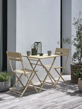 JYSK BISTRO SET ABORG 60X60 ŽUTA (2 / 8)