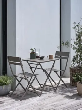 JYSK BISTRO SET ABORG 60X60CM TAMNI PIJESAK (2 / 8)