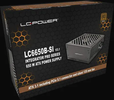LC POWER LC6650B-SI V3.1650W, 80+ BRONZE, UP TO 85%,ATX 3.1 (1 / 3)