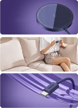 BASEUS SIMPLE MINI3 15W MAGSAFE BEŽIČNI PUNJAČ │ KONEKTOR: MAGSAFE │ SNAGA: 15W │ DUŽINA KABLA: 1.2M (9 / 11)